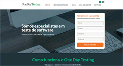 Desktop Screenshot of onedaytesting.com.br