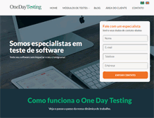 Tablet Screenshot of onedaytesting.com.br